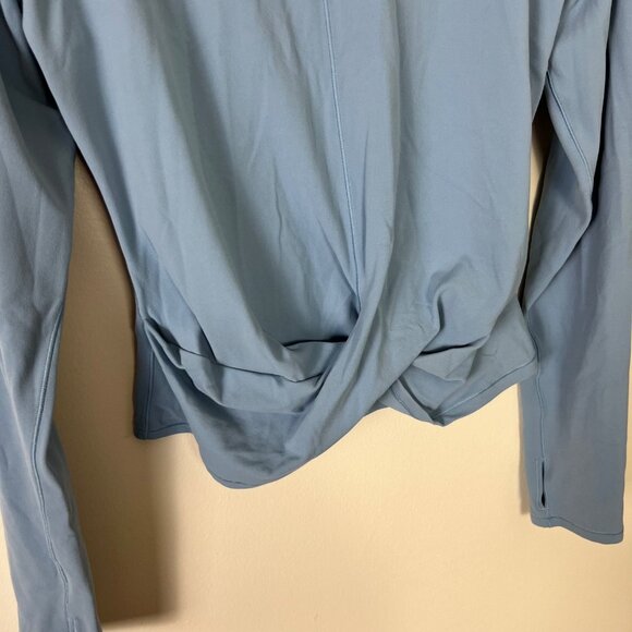 Lululemon Athletic Melodic Movement Long Sleeve Shirt Cascade Blue Size 12 - Picture 4 of 8